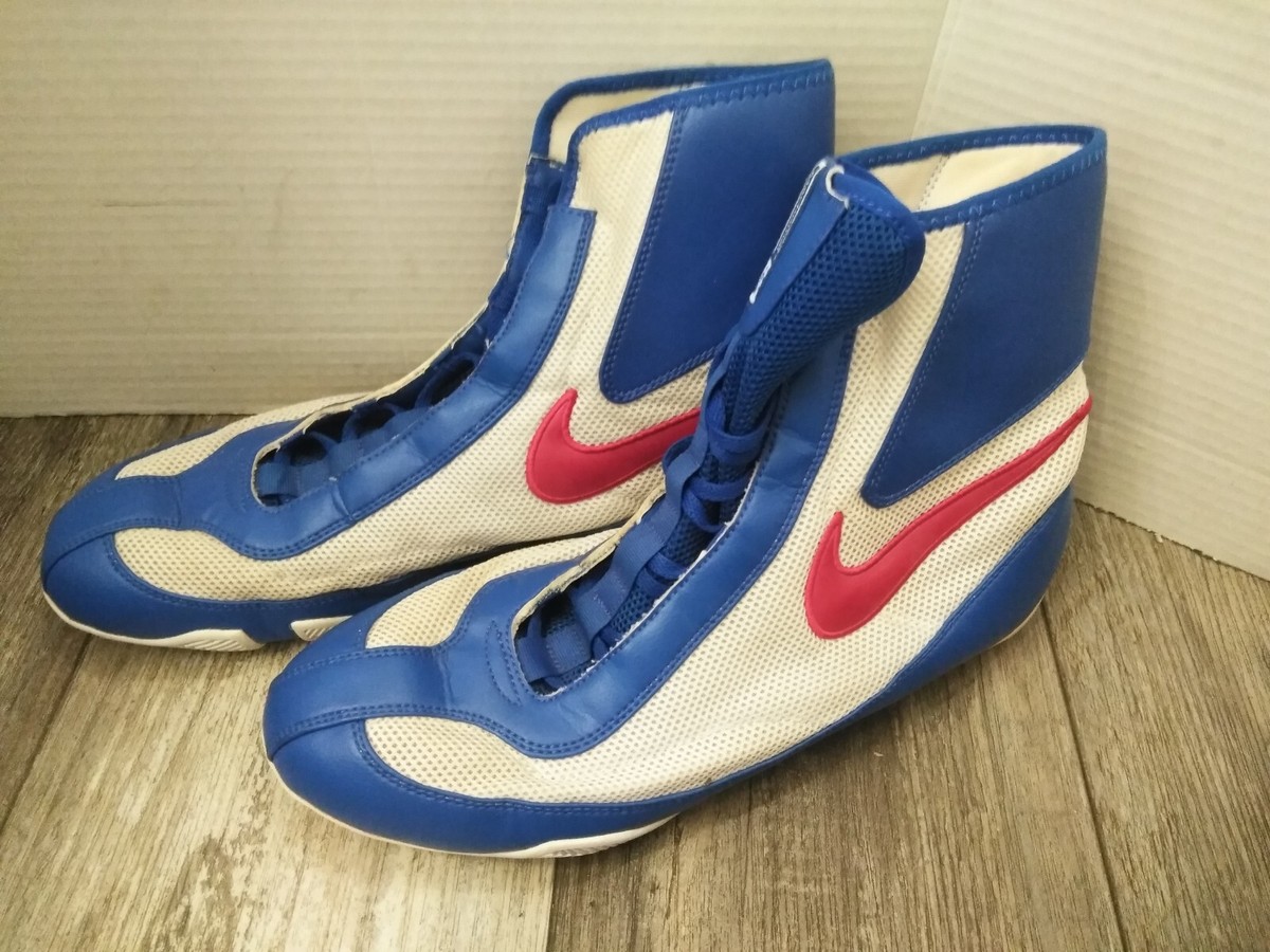 Men's NIKE MACHOMAI BOXING Shoes US size 10.5 ROYAL RED WHITE | eBay