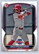 Nikau Pouaka-Grego 2023 Bowman #BP-89 Baseball Card Philadelphia Phillies