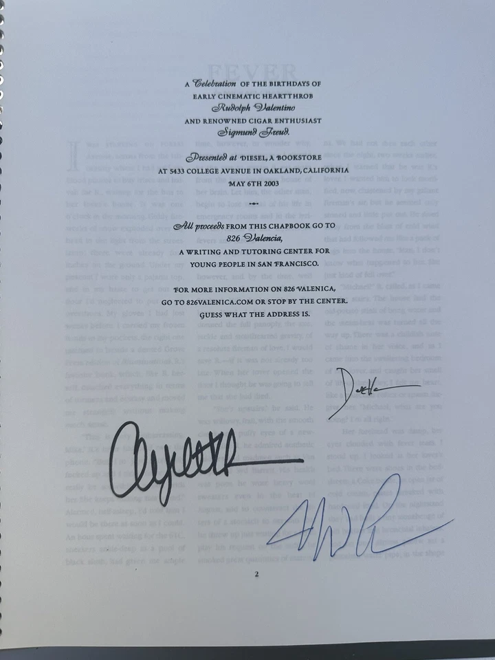 Michael Chabon Daniel Handler SIGNED Stories of Love and Neuroses SC RARE! VG - Image 2 of 3