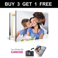 Personalised Photo on Canvas Print 20''x16'' Framed Art A2 Ready to Hang A++✔ 