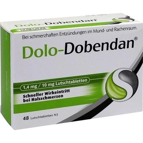 RECKITT BENCKISER DEUTSCHLAND GMBH DOLO-DOBENDAN 1,4 mg/10 mg Lutschtabletten 48 St PZN 6865787