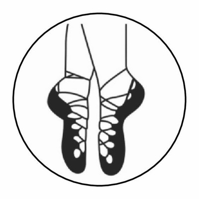 Irish Jig Step Dance Patrick's Day Sticker, Label, Envelope Seal, Scrapbooking