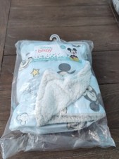 Blanket Plush Disney Boys Mickey Mouse Blue Fleece brand new