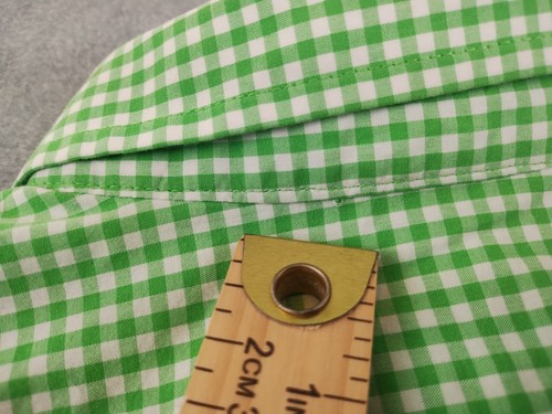 Abercrombie & Fitch Shirt Girls Youth Juniors Sm Green Gingham Check Long Sleeve - Picture 14 of 22