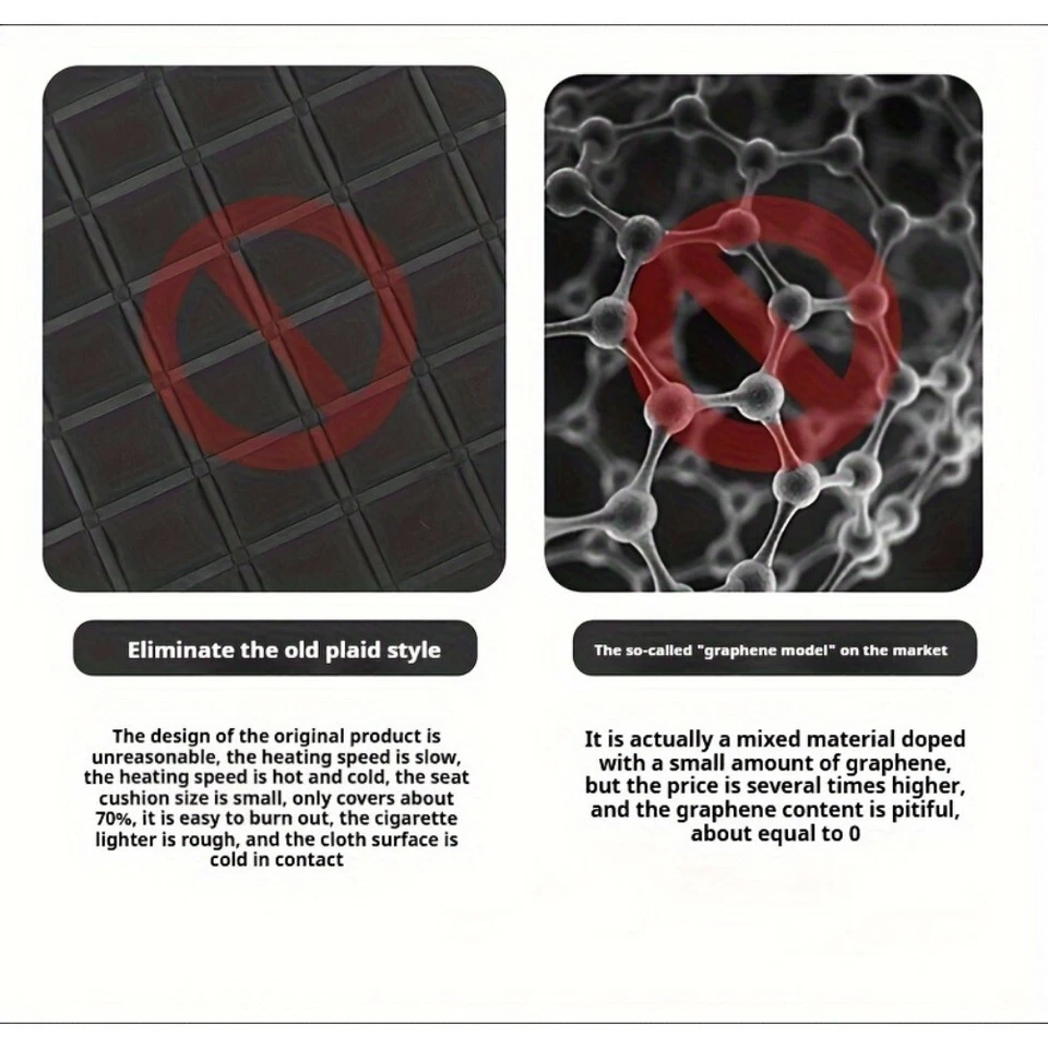 Cojín de asiento térmico - para coche/oficina, calor ajustable, acogedor confort de invierno Foto 3 de 4