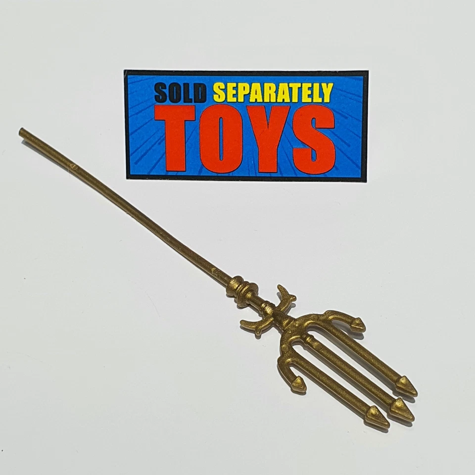 Vtg Kenner Super Powers Aquaman TRIDENT original 1984 DC gold weapon accessory - Image 4 of 4