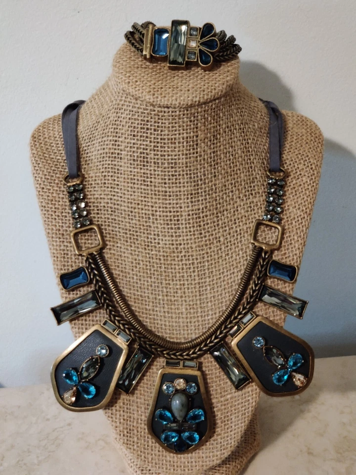 Silpada K&R Collection "Blue Streak" Necklace & Bracelet Set Fabulous - Image 2 of 4