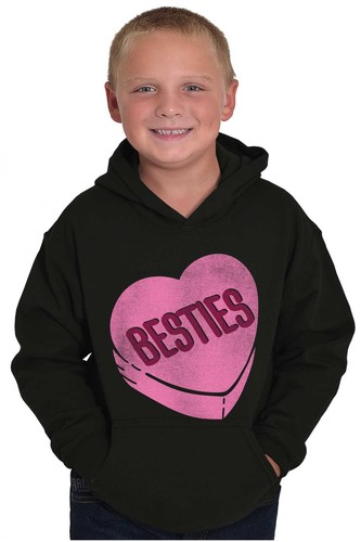 Galantine's Day Besties BFF Candy Hearts Youth Girls Hoodie Sweatshirts Kids - Picture 4 of 7