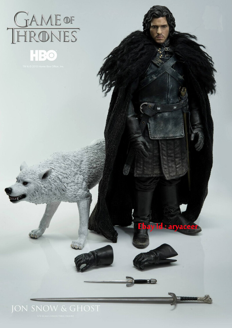3A ThreeZero 1/6 Jon Snow 1.0 + Albino Direwolf Ghost In Stock | eBay