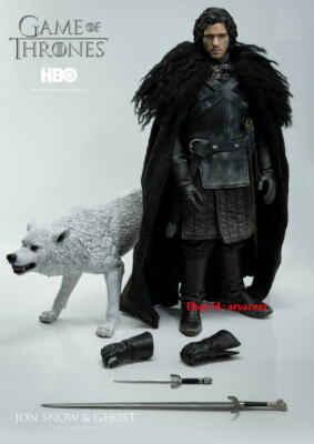3A ThreeZero 1/6 Jon Snow 1.0 + Albino Direwolf Ghost In Stock | eBay