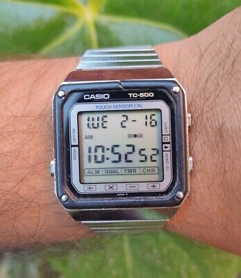 Vintage Casio Touch Tc-500 Calculator Module 119 Japan Made Mens Watch | eBay