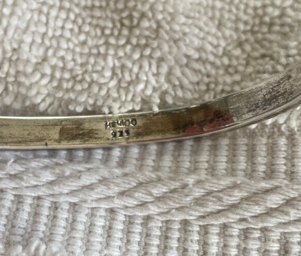 Mexico MALACHITE Split bangle Box bracelet Sterli… - image 3