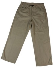 vtg 90s RALPH LAUREN Cotton Twill Chino Pants womens Sz 2 Beige Mid Rise