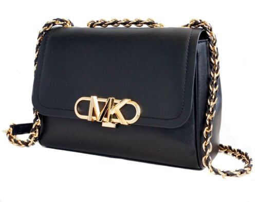 Michael Kors sac à main pour femme Parker Medium Chain Shldr Bag noir neuf - Photo 11 sur 18