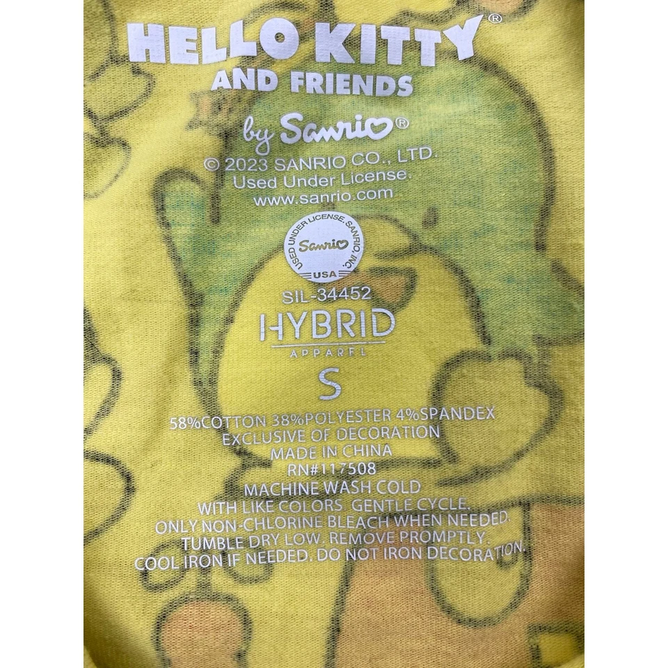 Hello Kitty and Friends by Sanrio Kids Size S Yellow Colorful Character Tank Top - Image 3 of 4