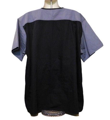 Carhartt Scrub Top 2X Schwarz Grau Tasche Pullover Kurzarm Baumwollmischung - Bild 5 von 7