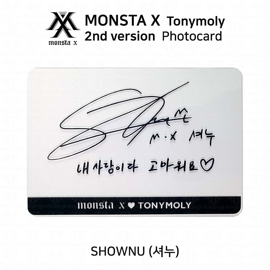 MONSTA X TONYMOLY X MONSTA X Official Photocard Version 2 with