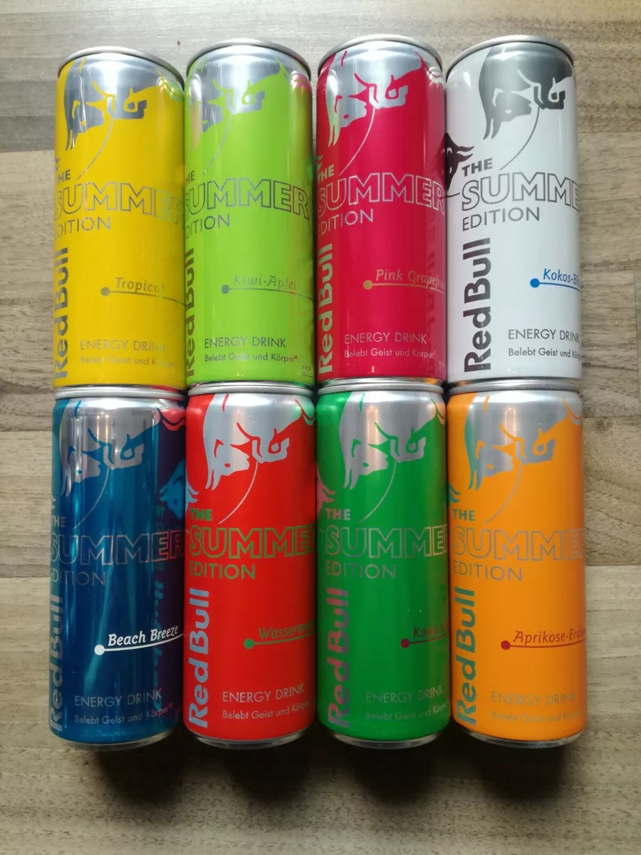 2015 - 2022 Red Bull Summer Edition GERMANY 8 dosen cans VOLL