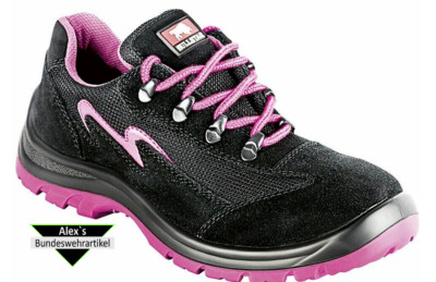 Bullstar Damen Sicherheitsschuhe S3 Arbeitsschuhe Halbschuh Schwarz/Fuchsia 2490