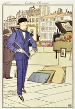 Poster print.Interior design Art.Retro fashion.Paris costumes.6369