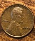 1929 Lincoln Wheat Cent Streaky Woody Improper Alloy Unique Eye Appeal Error