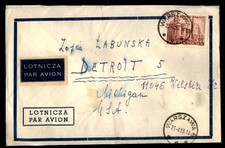 Mayfairstamps Poland 1953 Warszawa to Detroit MI Cover aaw_28893