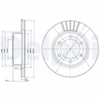 2X Delphi Bremsscheibe BG3535 FüR Toyota