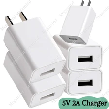 US Plug 5V 2A USB Port Wall Charger 5 Volt 2 Amp AC-DC Power Adapter Converter