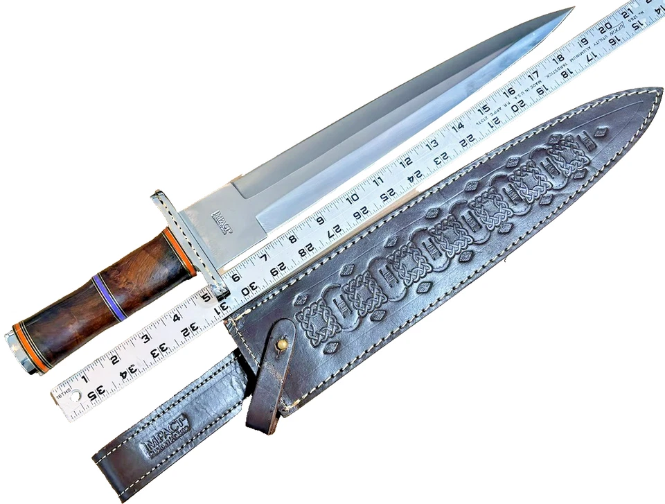 Cubiertos de impacto hechos a medida 19,5" cuchillo daga punta de lanza cuchillos espada hechos a mano Foto 4 de 4