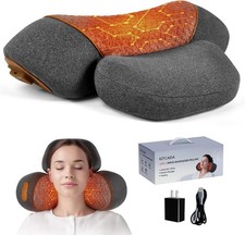 Cordless Heated Neck Massager Pillow 3-in-1 Rechargeable Neck Cervical Traction