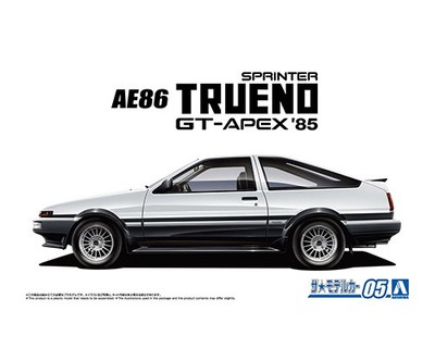 AOSHIMA Das Modellauto Nr. 5 AE86 Sprinter Trueno GT-APEX 1/24 Plastik Modell...