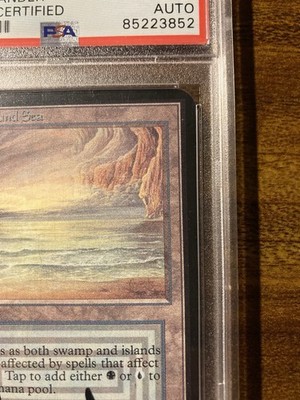MTG✨Artist Signed UNDERGROUND SEA✨Alpha MINT PSA Certified 1993
