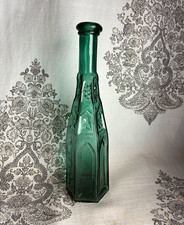Vibrant Green Blue Cathedral Gothic Peppersauce Bottle Open Pontil Scar 9 