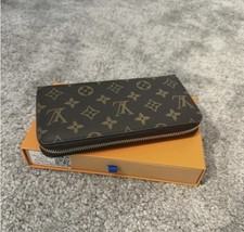 Louis Vuitton Monogram Zip-Around Brown Women...
