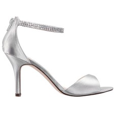 Nina Volanda Metallic Ankle Strap Womens Silver Dress Sandals VOLANDA-NSI