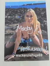 MACKENZIE PAGE69 XL Autogrammkarte Autograph Signiert Signed Orginal Erotik