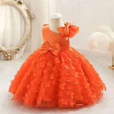 Butterfly Tutu Princess Bow Flower Girl Party Birthday Dress