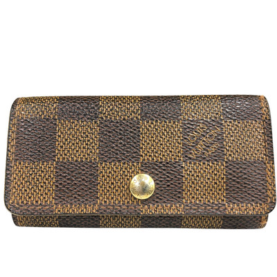 Auth Louis Vuitton Multicles 4 Key Case Damier Ebene Key Holder N62631 TH1039