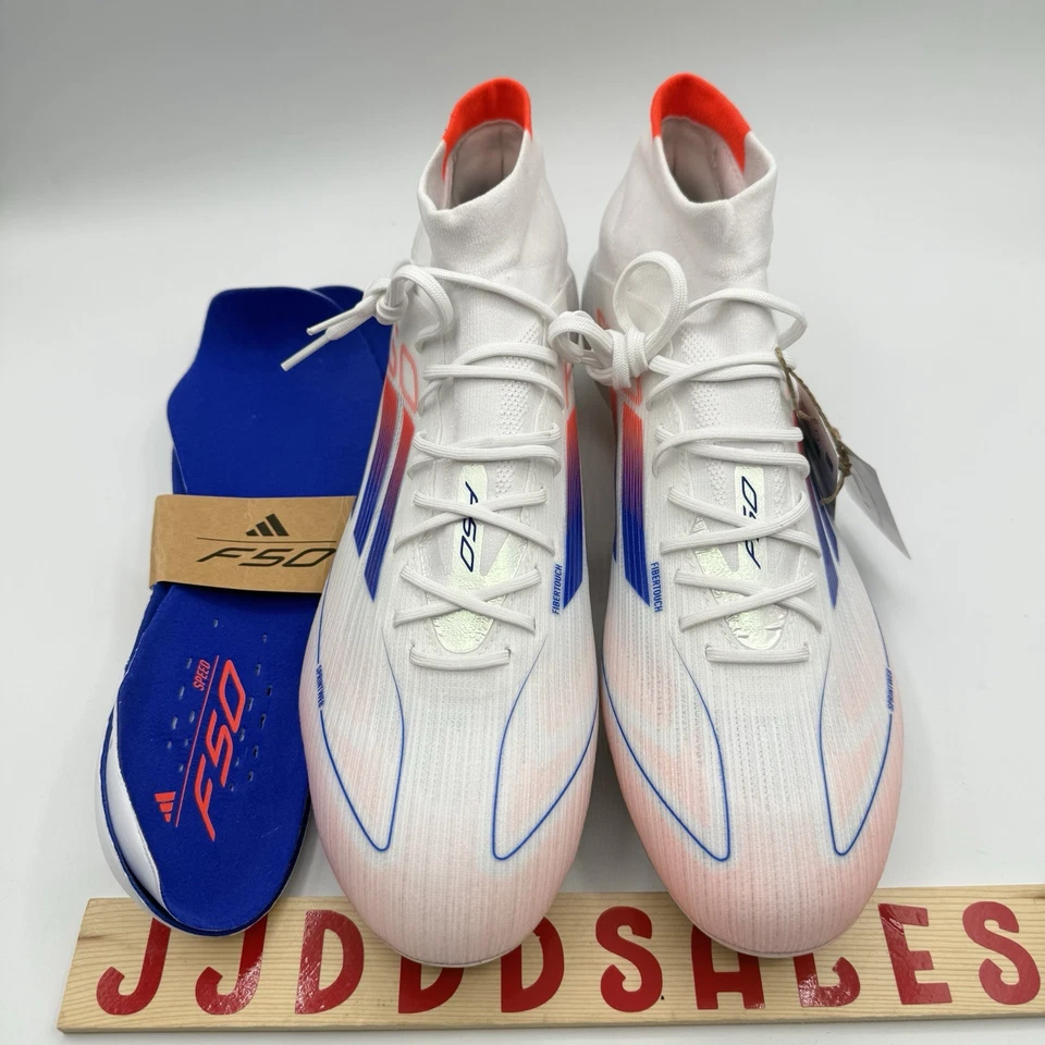 Adidas F50 Elite Mid SG Soccer Cleats White ADV Pack IH3152 Women’s 13 Men’s 12 - Image 3 of 4