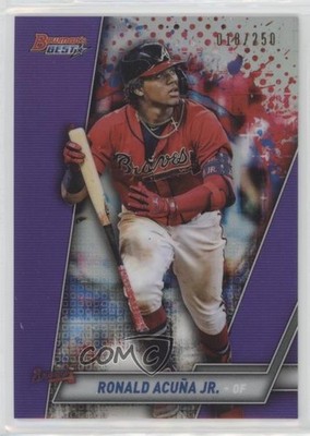 2019 Bowman's Best Purple Refractor 18/250 Ronald Acuna Jr #61 0rf9