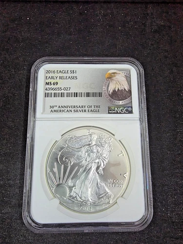 2016 American Silver Eagle 30th Anniversary $1 MS 69 NGC Early Releases