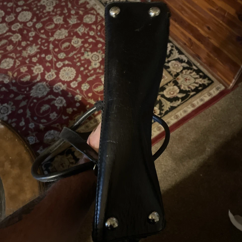 MICHAEL KORS HAMILTON HIPPIE Grommet Quilted Leather EW Satchel 30H4SHGS3L BLACK - Image 4 of 4