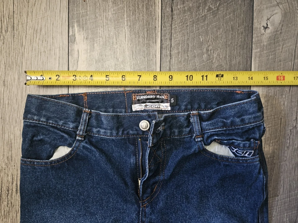 Icon мотоцикла стандарт джинсы женщин размер 5 джинсовой ткани улицы езды брюки - изящный - Изображение 4 из 4