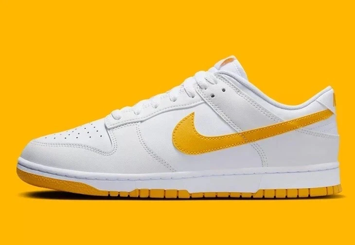 Nike Dunk Low White University Gold | eBay