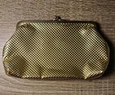 Gold Tone Metal Hardware Frame Clutch Evening Bag - Retro - Good Condition