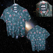 RSVLTS Star Wars Shirt Boys XL Boba Fett Stormtroopers Button Up Performance