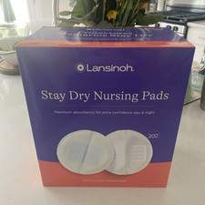 Lansinoh Disposable Nursing Pads, Soft 200pc Super Absorbent Breast Pad NIB