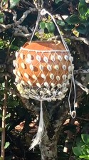 West African-style netted gourd rattle Ga akasa 
