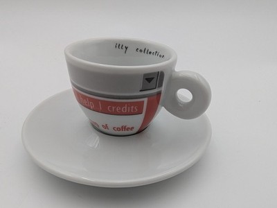 illy Art Collection 2002 No Water No Coffee Espresso Cup/Saucer 
