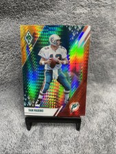 2021 Panini Phoenix Football Dan Marino Fire Burst Card #77 SP Miami Dolphins